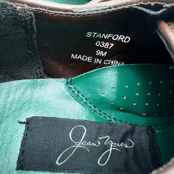 Jean Yves Stanford Brown Upper Square Toe Derby Mens 9M Dress Shoe - Picture 8 of 10